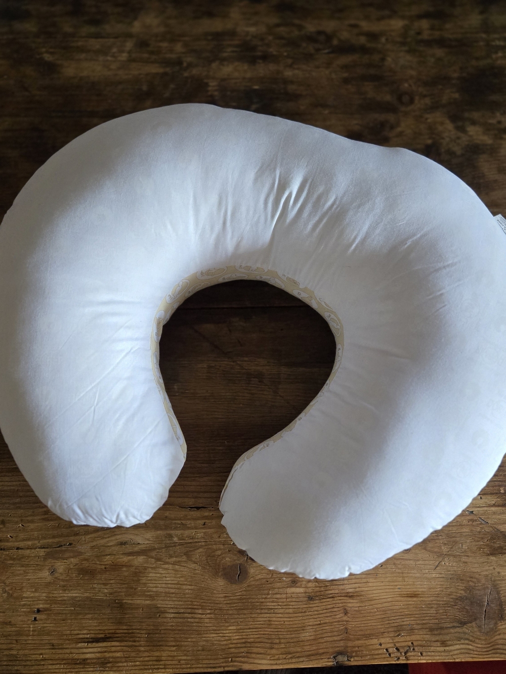 Boppy Pillow Comfort Support Breastfeeding With Grey Cover
